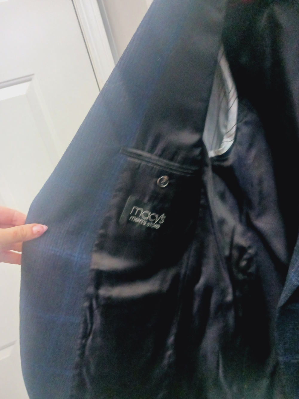Ralph Lauren Navy Windowpane Two-Button Sport Coat - Picture 5 of 13